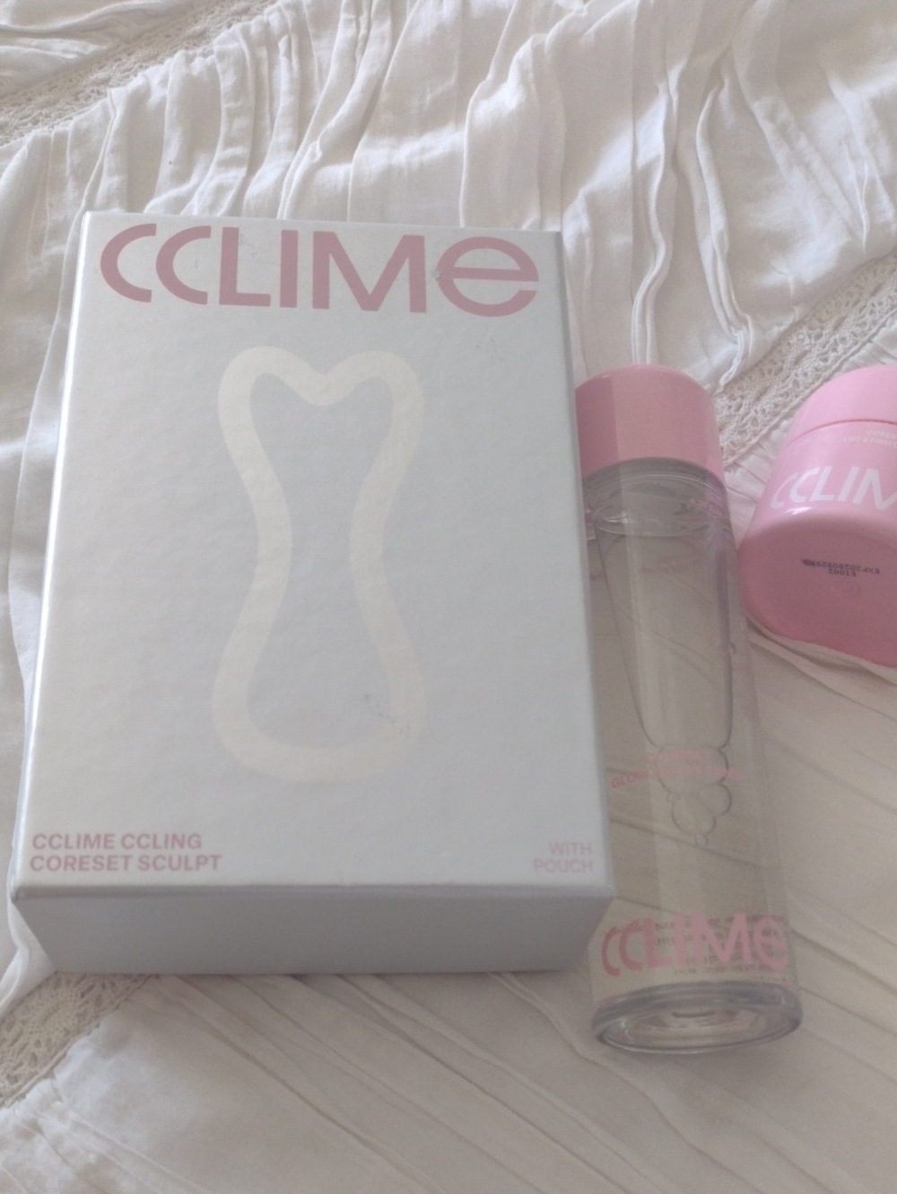 Cclime Coreset Sculp, Lift And Firm Cream, Glow Booster Toner Set